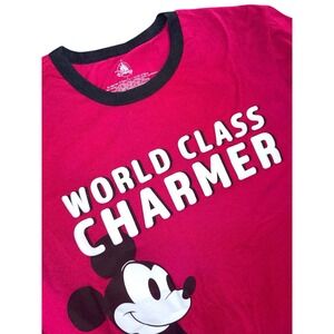Disney Mickey Mouse World Class Charmer Graphic‎ T Shirt Men's